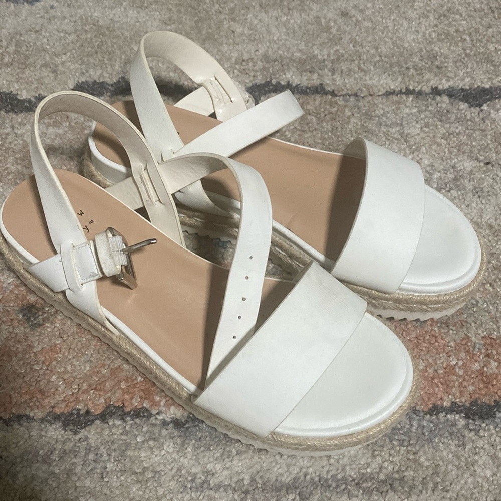 White sandals